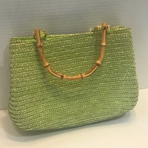 St John’s Bay Wheat Straw purse with Bamboo handles